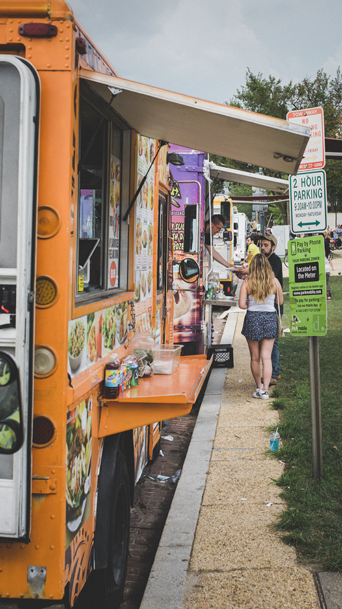 "Chances are you have never seen the concentrations of food trucks that regularly assemble across downtown DC. On a hot summer's weekend, one can barely count the army of rolling kitchens offering fare ranging from South American dishes to the Far East delicacies and everywhere in between. Yum!"
