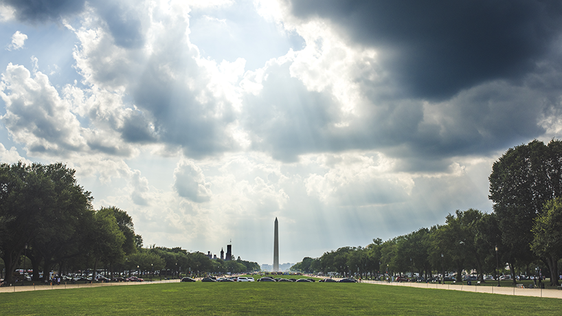 "The National Mall is a constant bustle during the summer months, full of families, tour groups, exercise enthusiasts, and plain 'ol sun-seekers. The Mall is even host to 'Screen-on-the-Green', a summer series of family-friendly outdoor movies which run at sundown on a giant pop-up movie screen."
