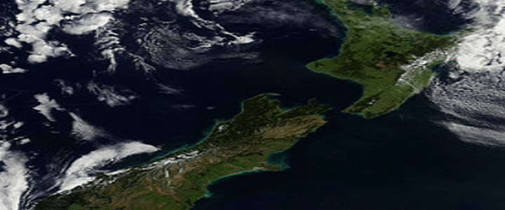 Satellite image of new zealand
