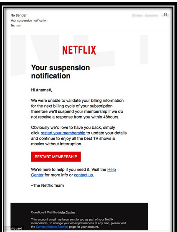 Netflix Phishing Campaign Spikes in Brazil with Account Update/Suspended  Tricks