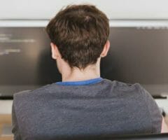 Teen at Computer Gaming