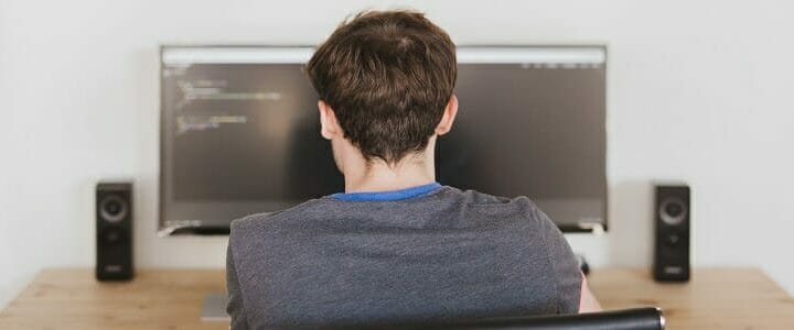 Teen at Computer Gaming