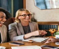 three women restaurant job interview