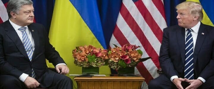 Donald Trump with Ukraine President Petro Poroshenko at U.N. Summit