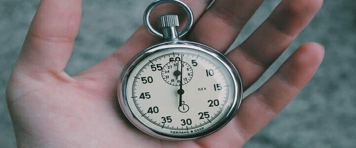 stock photo of stopwatch in hand