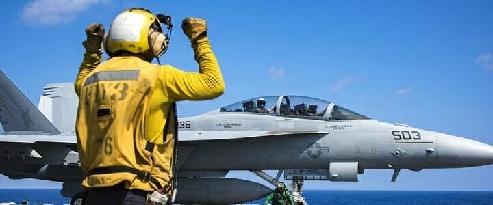 ea-18g growler ready for takeoff