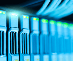 stock photo close up of server rack