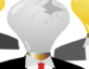 illustration of three lightbulbs wearing suits