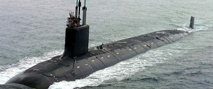 PCU Virginia submarine in water