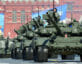 Russian tanks driving in Red Square