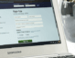 Stock photo of Facebook up on computer screen