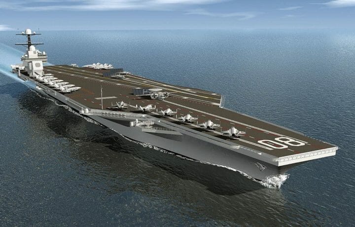 Rending of USS Enterprise aircraft carrier