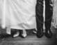 Bride and groom feet