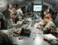 Planning meeting in US military tent