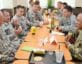 Warrant officers at lunch