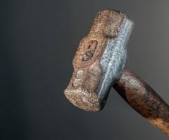 Photo of old, worn sledgehammer