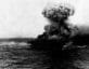 Historic photograph of explosion at Battle of the Coral Sea