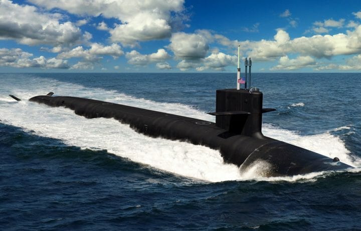 artist rendering of the future Columbia-class ballistic missile submarines