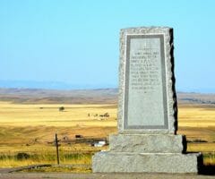 Monument at site of Battle of Little Big Horn