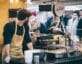 Photo of man working at outdoor food stand