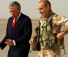 Lt. Gen. Graeme Lamb with Secretary of State for Foreign and Commonwealth Affairs Jack Straw