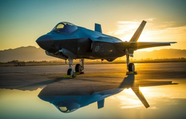 F-35 and sunset