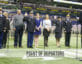army rank second lieutenant given to three officers at a game
