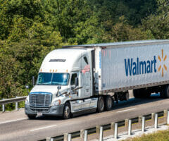 Walmart Semi-Truck Traveling On The Interstate