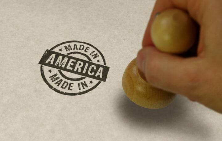 Made in America stamp and stamping