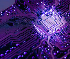 computer circuit board purple