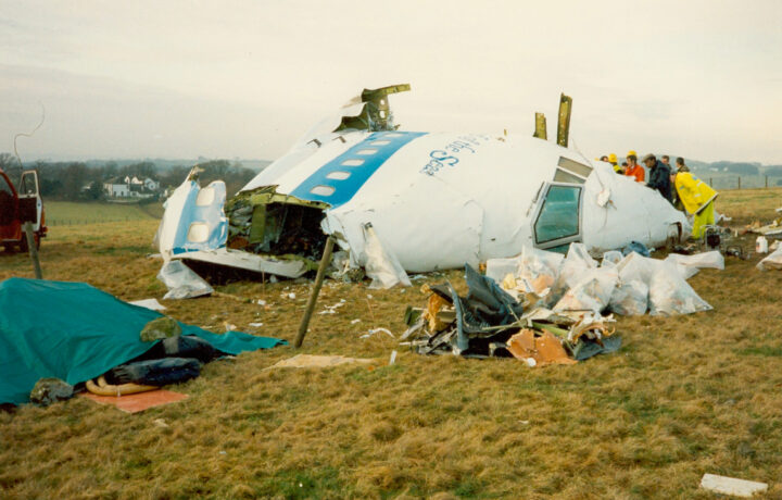 wreckage from Pan Am 103 site