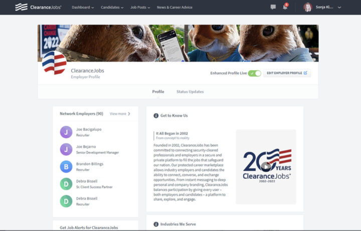 clearancejobs enhanced employer profile