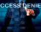 man pointing to access denied