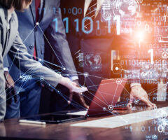 Global communication network concept. Digital transformation.