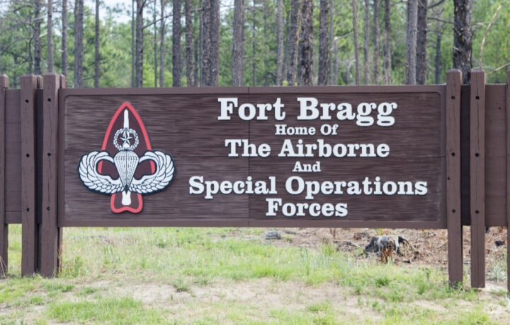 sign of fort bragg welcome