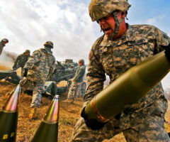 large-caliber metal projectiles and mortar projectiles