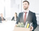 businessman quitting job