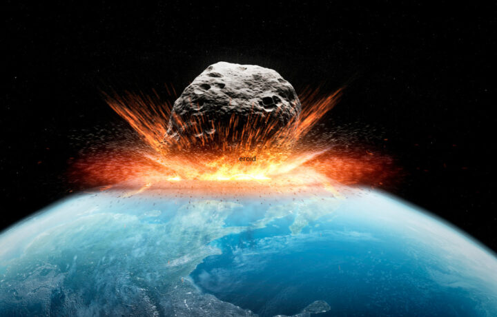 asteroid colliding with earth
