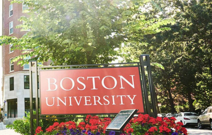 Boston University sign and entrance