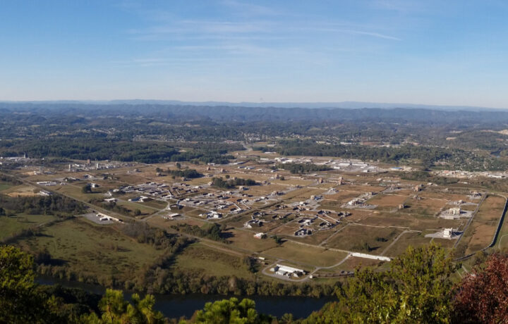 Aerial photo of BAE Systems in Radford, VA.