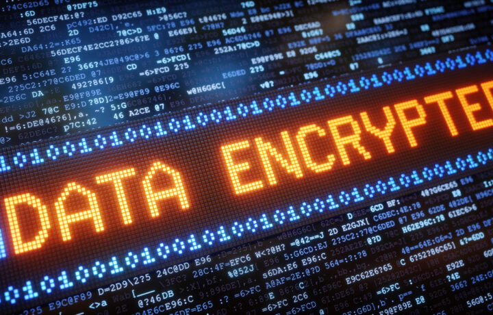 A photo of encrypted data.