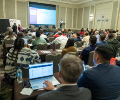Evan Lesser speaking at ClearanceJobs Connect 2023