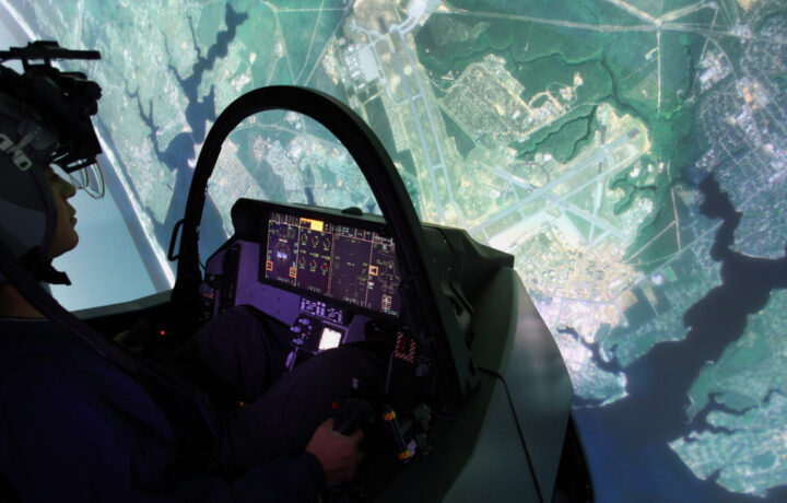 F-35 flight simulator Lockheed Maxar