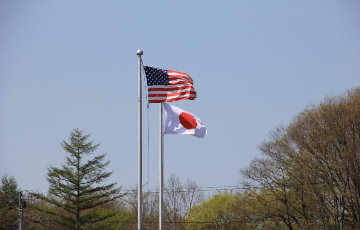 Japan and U.S. flags