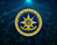 Photo of the Intelligence Community seal against a tech background.